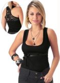 Body com Renda e Fita de Cetim Preto